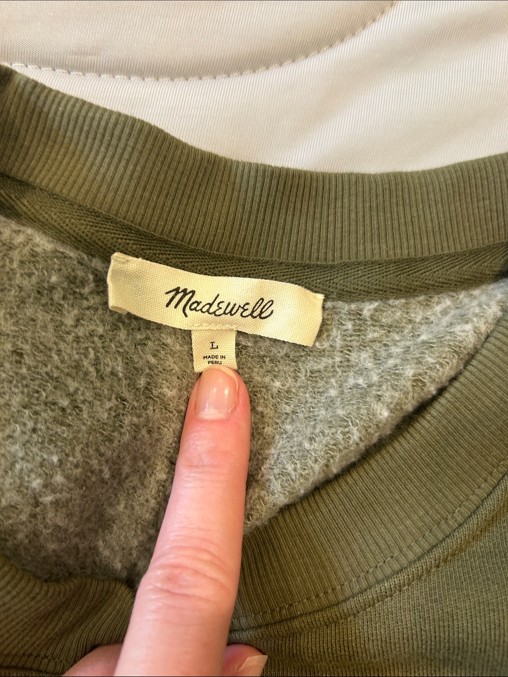 Madewell Sweatshirt Tee in Faded Ivy Green Size Large - Picture 4 of 6